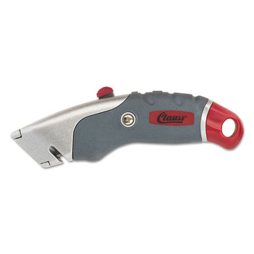 Clauss® Titanium Auto-retract Utility Knife, Gray-red, 2 3-10" Blade freeshipping - TVN Wholesale